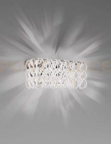 Giogali applique a parete 2 bianco e cromo lucido 2 luci attacco e2...