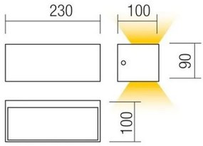 Redo 90154 - Applique LED da esterno LAMPRIS 1xLED/12W/230V IP65