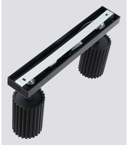 Faretto nero 6,5x30 cm Gleam – Sollux