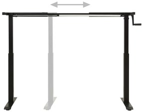 Telaio scrivania altezza regolabile manuale a manovella nero