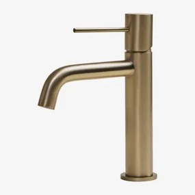 Rubinetto Lavabo Orveta In Ottone Dorato & ↑20 Cm - Sklum