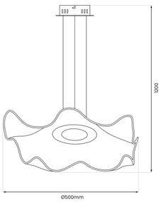 Lampadario LED a sospensione con filo LARGO LED/16W/230V oro