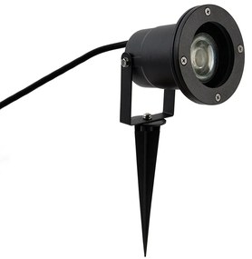 Faretto a picchetto industriale intelligente nero con WiFi GU10 IP65 - Basic