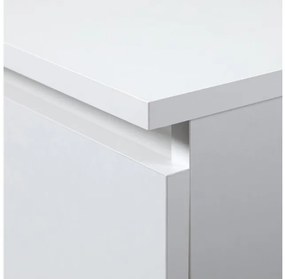 Cassettiera Moderna 60x40x100 Cm 4 Cassetti Bianco Opaco Artika