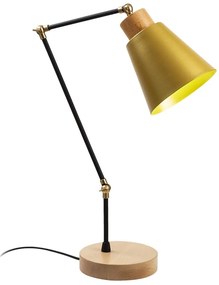 Lampada in nero e giallo con paralume in metallo (altezza 52 cm) Manavgat - Opviq lights