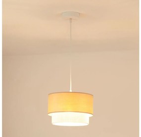 Brilagi - Lampadario a sospensione con filo ARIZONA BOHO 1xE27/15W/230V diametro 25 cm beige/bianco
