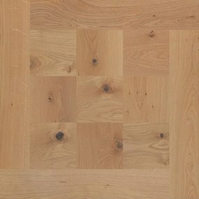 Parquet multistrato quadrotta versailles XXL in rovere spazzolato natura sp. 14/3 mm 0.36 m²