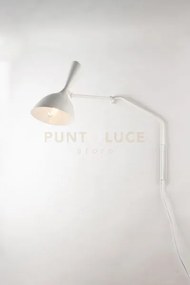 Applique a parete morgan bianca 1 luce attacco e27 74,5x18x53cm ori...