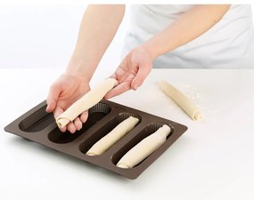 Set di stampi da forno in silicone adatti per baguette/adatti per pane 3 pz Essential – Lékué