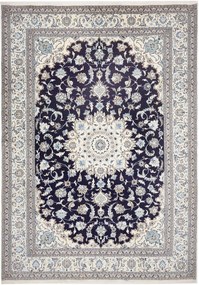 Nain Tappeto persiano 350x250 Blu (Iran) Annodato A Mano