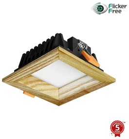 APLED - Lampada LED SQUARE WOODLINE LED/3W/230V 3000K 9x9 cm cenere legno solido