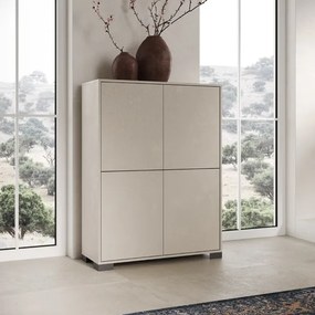 Credenza a 4 ante e 2 vani con ripiani 90x120 cm KYLA Grigio