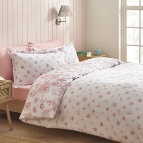 Set copripiumino e federa rosa per letto singolo 135x200 cm Mirabelle – Catherine Lansfield