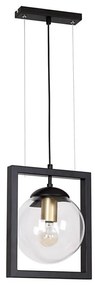 Klausen 111023 - Lampadario a sospensione con filo REY 1xE27/7W/230V nero