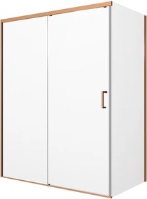 Porta doccia L 77-78 cm x H 200 cm per nicchia in vetro trasparente SP. 6 mm, profilo dorato, serie Jazz