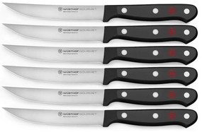 Wüsthof - Set di coltelli da cucina per bistecca GOURMET 6 pz nero