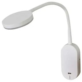 Milow LED Applique da Parete USB White - Lindby