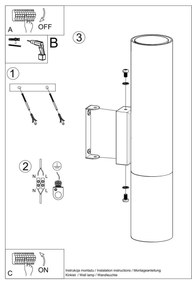 Applique da Parete GU10 in Acciaio LOOPEZ
