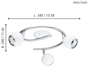 EGLO 31003 - Faretto LED BIMEDA 3xGU10/3W LED