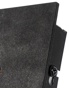 Applique da parete industriale nera - Fotu