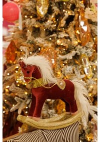 Decorazione natalizia 31 cm cavallo a dondolo