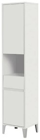 Armadio bagno da terra L. 40 cm Way bianco lucido con vano a giorno
