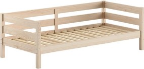 Letto da bambini di colore naturale in pino massiccio con rete inclusa 90x200 cm Margrit – Vipack