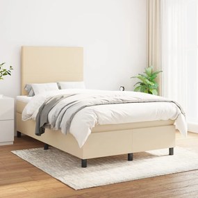 Giroletto A Molle Con Materasso Crema 120x200 Cm İn Tessuto /