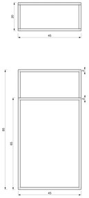 Porta asciugamani 85x45 cm nero