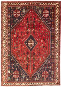 Shiraz Tappeto persiano 160x230 Rosso (Iran) Annodato A Mano