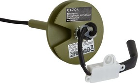 Lampada a sospensione moderna verde con piastra a soffitto integrata - Chuba