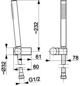 KFA Armatura 841-225-00 - Set da doccia MOZA acciaio inossidabile