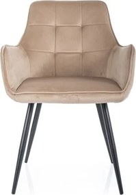 Sedia Lemon velluto beige Blu28