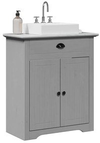 Mobile Lavabo Da Bagno Bodo Grigio 70x35x80 Cm /