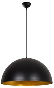 Lampadario nero con paralume in metallo ø 60 cm Sivano – Opviq lights