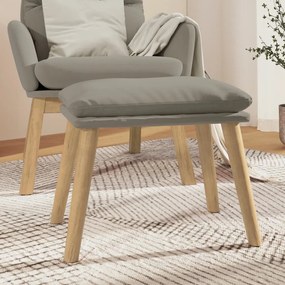 Poggiapiedi Grigio Chiaro 45x29,5x35 Cm İn Velluto /