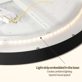 Brilagi - Lampada dimmerabile a LED GLASS POOL DOUBLE LED/60W/230V 50 cm nero + telecomando