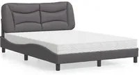 Letto con Materasso Grigio 120x200 cm in Similpelle 3208713