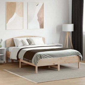 Letto Senza Materasso 140x190 Cm İn Legno Massello Di Pino /