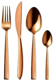 Posate in acciaio inox color rame 24 pezzi Copper - Orion