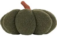 Cuscino di peluche a forma di zucca in tessuto boucl verde 28 cm decorazione accessorio di halloween