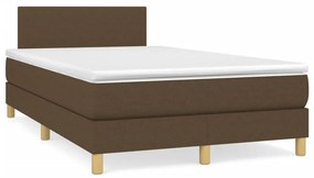Giroletto A Molle Con Materasso Marrone Scuro 120x190cm Tessuto /