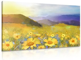 Stampa su tela – Campo pieno di margherite