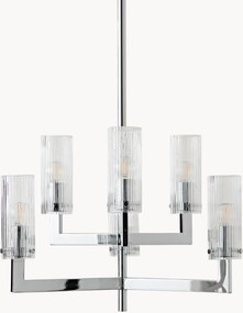 Lampada a sospensione in vetro millerighe Emmi