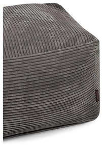 Puof a sacco marrone scuro con rivestimento in velluto a coste Softbox MooG – SLOWDOWN