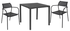 INDEX - set tavolo in metallo cm 80x80x73h con 2 sedute