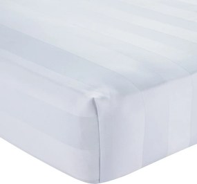 Lenzuolo con angoli bianco in raso di seta 150x200 cm So Soft Satin Stripe – Catherine Lansfield