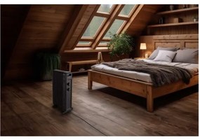Sencor - Radiatore elettrico a olio con 9 elementi, 3 livelli di potenza 800/1200/2000 W, 230 V, nero