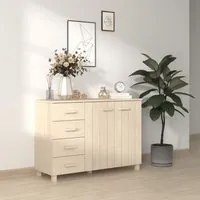 Credenza HAMAR Miele 113x40x80 cm in Legno Massello di Pino 340444