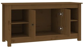 Mobile porta tv miele 103x36,5x52 cm in legno massello di pino